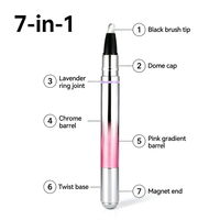 Stylo Magnétique Portable 7-en-1 Effet Œil de Chat pour Vernis à Ongles, Gel UV LED Monophase, Vernis Semi-Permanent pour Nail Art à Domicile et Professionnel