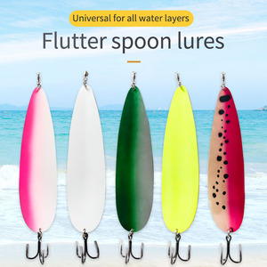 Señuelo de pesca tipo cuchara de 11 pulgadas, spinner metálico vibrante para lubina rayada, señuelo de pesca para pesca de fondo. - Product Image 3