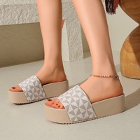 Sandales compensées de luxe tendance à plateforme épaisse pour femme, modèle 2026, à bout ouvert, idéales pour la plage et les vacances