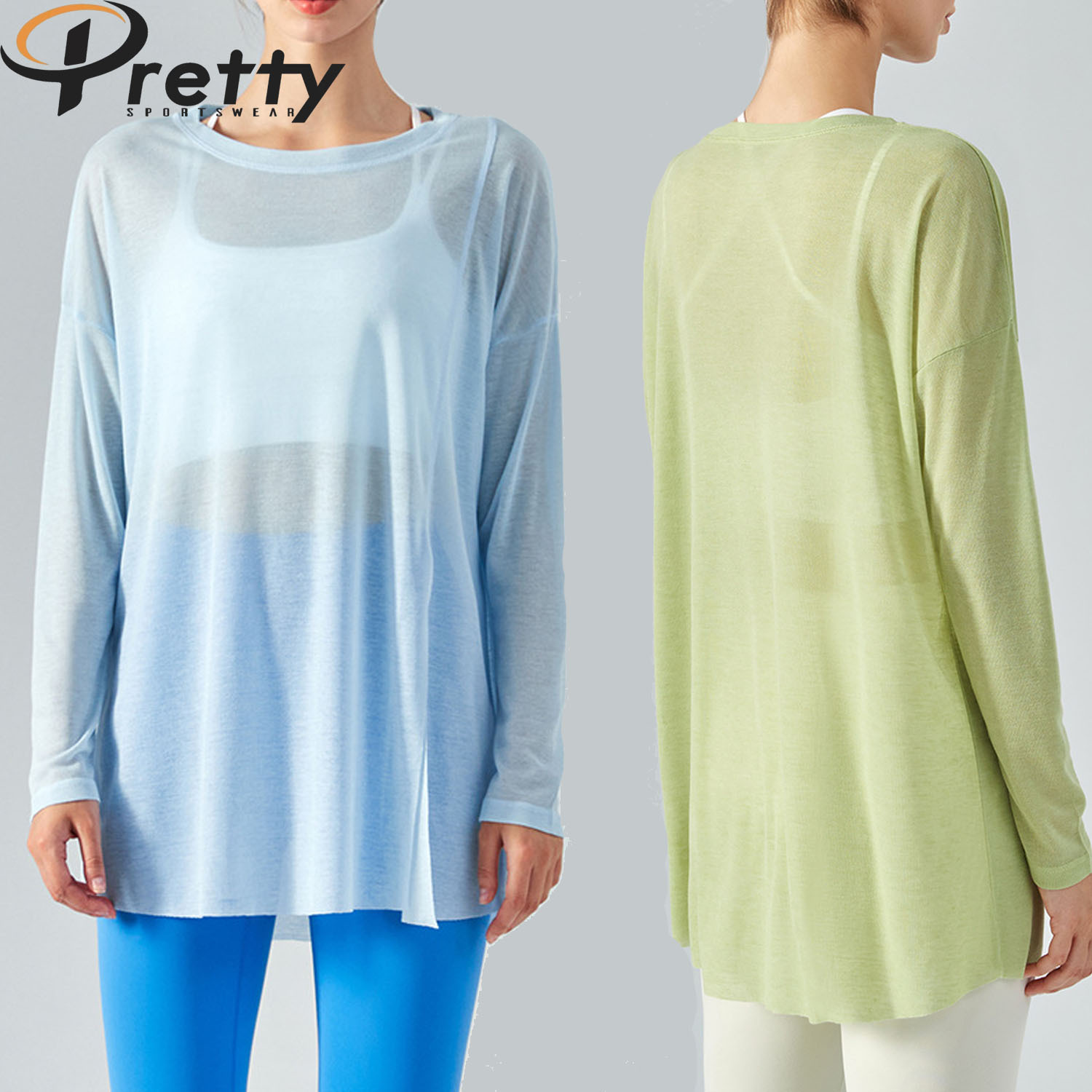 Wholesale Gym Workout Sportswear Women Breathable Quick-dry T-shirt Mesh Long Sleeve Slim Fitness Yoga Top Shirt