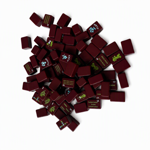 Tuiles de Mahjong Américaines Personnalisées en Acrylique Gravé, Rouge Cerise Vintage, Tuiles de Mahjong de Luxe pour Fêtes à Domicile, Famille, Cadeau Personnalisé - Product Image 1