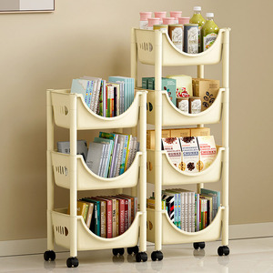 Type de sol mobile au sésame support de <span class=keywords><strong>rangement</strong></span> à plusieurs couches pour chambre à coucher cuisine collations chariot en plastique ménage panier à légumes étagère - Product Image 2
