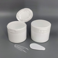 Vente en gros Boîte de crème cosmétique vide de luxe de 100g avec cuillère Emballage cosmétique en plastique PP Récipient cosmétique