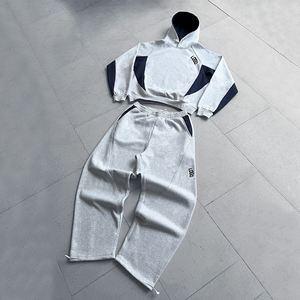 <span class=keywords><strong>Tuta</strong></span> personalizzata 100% cotone felpe con cappuccio oversize pesante pantaloni della <span class=keywords><strong>tuta</strong></span> e felpa con cappuccio <span class=keywords><strong>tuta</strong></span> da uomo Set - Product Image 6