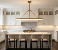 Lustre en laiton de luxe pour salon, luminaire suspendu en laiton pour plafond haut, éclairage en cristal personnalisé pour salle à manger
