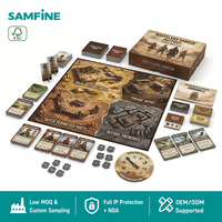 Juego de Estrategia Interactivo con Fichas de Resina Personalizadas ASTM F963, Caja Deslizable Negra Intensa con Inserto para Juego de Ventanas