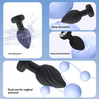 Plug anal en silicone fileté vibrant avec télécommande sans fil, petit modèle pour hommes et femmes