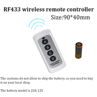 Télécommande sans fil à 4 boutons RF 315/433/447Mhz en plastique ABS Interrupteur d'éclairage Portée de 200m Utilisation domestique