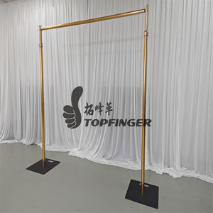 Topfinger 2025 Cheap Price Customized Color & Logo Golden <b>Pipe</b> and Drape Wedding Adjustable Stage Aluminum Backdrop <b>Stand</b> - Product Image 3