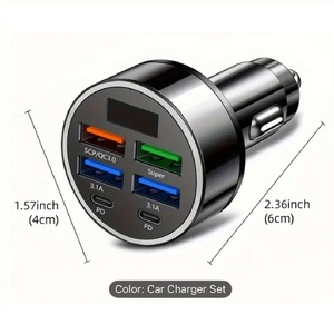 हॉटसेल डिजिटल कार चार्जर c9 6u 24w 12.5 डिजिटल सुपर चार्जर ब्लैक बॉक्स पैकेज - Product Image 6