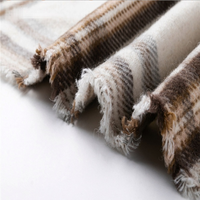 Couverture plaid en laine 2-en-1 avec pompons, châle chaud automne-hiver, couverture de canapé pour la maison, l'hôtel, ou comme cadeau – Vente en gros
