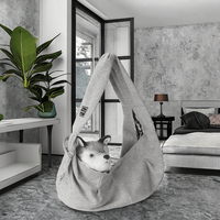 Sac de transport pour animaux de compagnie à bandoulière avec fermeture éclair, sac fourre-tout pour chat et chiot, idéal pour les voyages en extérieur