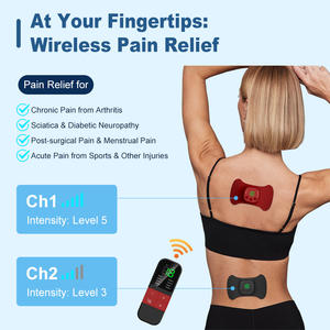 Dispositivo de Terapia TENS Inalámbrico Portátil de Doble Canal con Almohadillas TENS que Utilizan Estimulación de Baja Frecuencia con Control Remoto para la Recuperación Muscular - Product Image 4