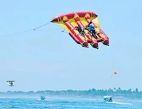 Bateau banane gonflable en forme de poisson volant, en PVC, 4,2 m x 3,6 m, certifié CE pour parcs aquatiques et centres de villégiature