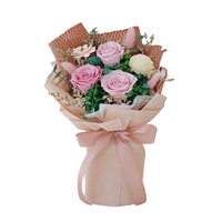 Muttertag Weihnachten Chinesisches Neujahr Geschenk Konservierter Rosenstrauß Ewige Blumen Langlebig 3-5 Jahre für Geschenk-Dekoration
