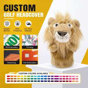 Housse de tête de club de golf OEM personnalisée en peluche motif animal mignon pour driver - Product Image 1