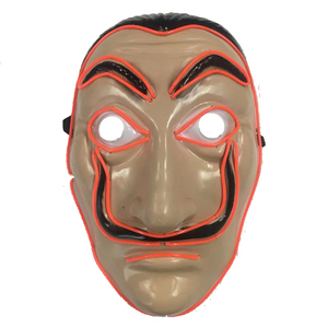 Éclairer Costume <span class=keywords><strong>Cosplay</strong></span> Party Approvisionnement Eva <span class=keywords><strong>Mousse</strong></span> LED Son Réactive Salvador Dali Néon Masque - Product Image 1