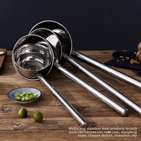 Yolecen ustensiles de cuisine multi-usages outils épaissi ménage louche commerciale en acier inoxydable longue poignée louche à eau