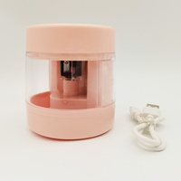 Taille-crayon électrique USB automatique moderne mini portable en gros pour le bureau, l'école et les étudiants, papeterie rose