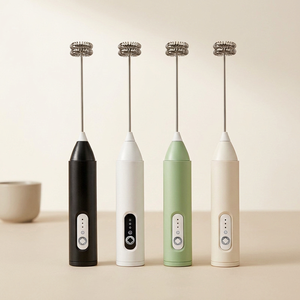 Mousseur <span class=keywords><strong>à</strong></span> <span class=keywords><strong>lait</strong></span> rechargeable, mélangeur de boissons portatif, mousseur <span class=keywords><strong>électrique</strong></span> pour café avec <span class=keywords><strong>fouet</strong></span> en acier inoxydable <span class=keywords><strong>à</strong></span> 3 vitesses - Product Image 1