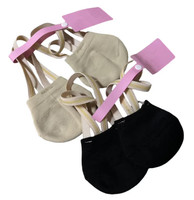 Chaussettes élastiques à demi-orteils, douces, pour femmes, pour la pratique de la danse et de la gymnastique rythmique