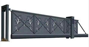 Phong cách hiện đại nhôm cantilever cửa trượt cho nhà trường nhà máy Mian lối vào thiết kế nổi đường lái xe cửa - Product Image 4