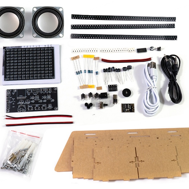 MISUXIN for Audio DIY Electronics Kit LED Music Spectrum Frequency Rhythm Light Circuit Board Speaker Kit