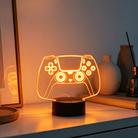 Sala giochi scrivania configurazione decorazione di illuminazione sul tavolo Console di gioco icona LED Base 3D luce notturna per bambini regalo comodino