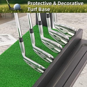 Supporto per palline da Golf in legno salvaspazio Premium per 8 mazze e 22 palline - Product Image 4