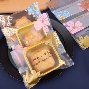Custom Heat Seal Gold Foil Sealed Snack Pouches Individually Wrapped Mooncake Biscuit Packaging <b>Bag</b> With Tear Notch - Product Image 4
