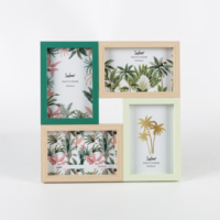 Cadre photo collage en bois super précieux de haute qualité design moderne 4 ouvertures pour table photo