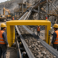 Système de détection de métaux industriels pour convoyeurs, solution étanche pour le charbon, les minerai et les pierres de carrière