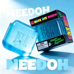 Needoh 8.5cm Jumbo Glitter Ice Cube Square High-Density Slow-Rising Maltose-Filled Sensory Fidget Tool - Product Image 4