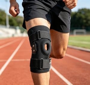 Genouillère de football avec <span class=keywords><strong>attelle</strong></span> en aluminium, protection avancée, en nylon, pour stabilisation du ménisque et de la rotule - Product Image 4
