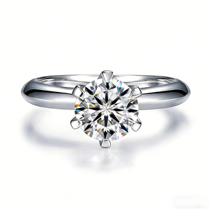 Anillo de compromiso de oro de 18k con corte brillante personalizado de fábrica SGARIT, diamante de laboratorio solitario con certificado IGI VVS D 1ct, de lujo y personalizable. - Product Image 1