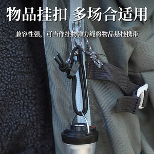 <b>Elastic</b> <b>Cord</b> Hook Mini Buckle Black Nylon Cable Organizer Universal Use - Product Image 4