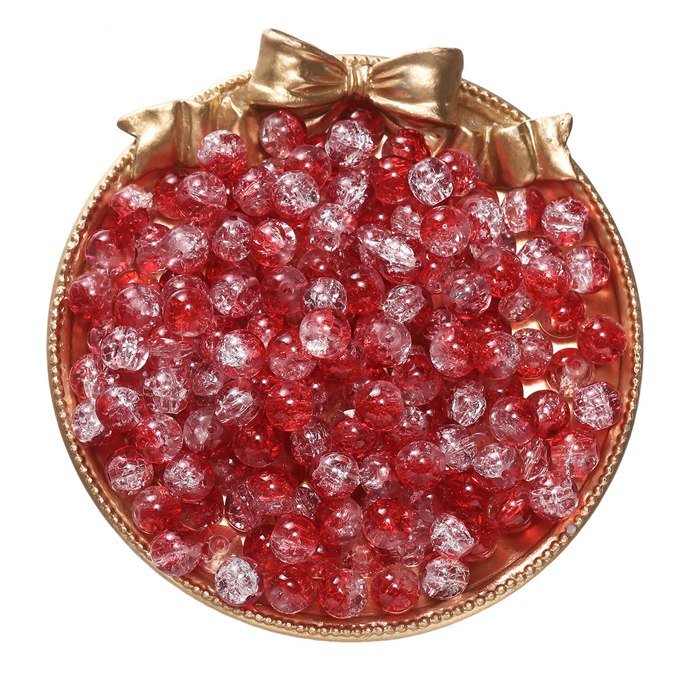 Perles de verre Firework - Rouge et Blanc