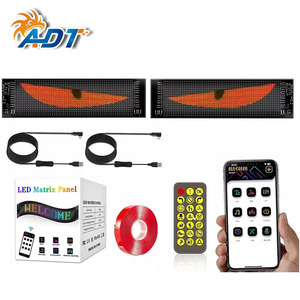 Panneau LED matriciel flexible 16*64 pixels, 1 application, 2 commandes, 374 * 92 mm, affichage d'animation automatique pour camion/voiture - Product Image 2