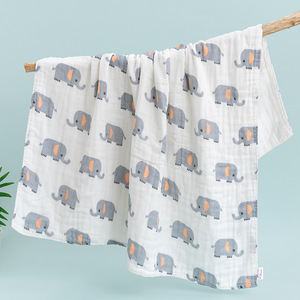 Serviette <span class=keywords><strong>de</strong></span> <span class=keywords><strong>bain</strong></span> et couverture pour bébé, haute densité, en gaze <span class=keywords><strong>de</strong></span> coton pur, super douce et absorbante, motif dessin animé/fleurs, serviette <span class=keywords><strong>de</strong></span> <span class=keywords><strong>bain</strong></span> pour nouveau-né - Product Image 3