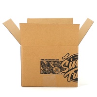 Boîte en carton ondulé RSC avec logo personnalisé imprimé pour chapeaux, casquettes, vêtements, emballage d'expédition e-commerce