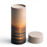 Urne en tube de papier écologique personnalisable pour dispersion des cendres et inhumation en mer