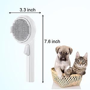 Brosse à poils courts pour chien Peigne pour chat Brosse à lisser autonettoyante pour chiens Brosse de toilettage pour chat - Product Image 3