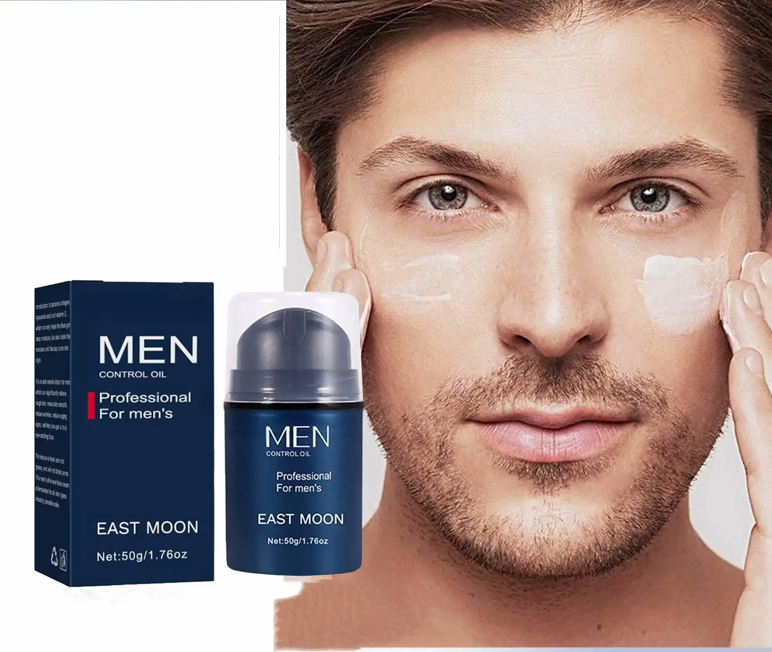 East Moon Private Label Éclaircir la peau Blanchiment rapide élimine les rides Anti-âge Crème nourrissante Crème pour le visage pour hommes