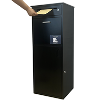 Boîte à courrier et à colis surdimensionnée, étanche, en métal, autoportante, avec serrure à combinaison antivol pour jardin, maison, utilisation extérieure