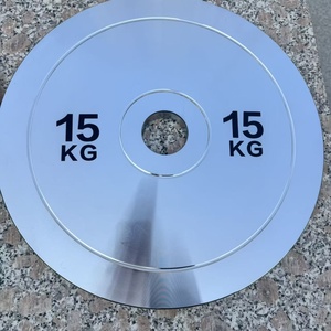 แผ่นน้ำหนักเหล็กชุบเคลือบสำหรับบาร์เบลล์ผู้ชาย รูใหญ่ สำหรับใช้งานเชิงพาณิชย์ ฟิตเนส เพาเวอร์ลิฟติ้ง พร้อมที่<span class=keywords><strong>จับ</strong></span> - Product Image 4
