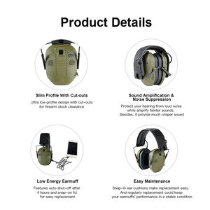 Protection auditive <span class=keywords><strong>Bluetooth</strong></span>, <span class=keywords><strong>anti</strong></span>-<span class=keywords><strong>bruit</strong></span>, réduction de l'annulation, <span class=keywords><strong>casque</strong></span> de prise de vue électronique, cache-oreilles de sécurité, vente en gros - Product Image 4
