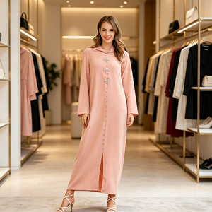 Vêtements islamiques traditionnels printemps-automne, vêtements amples et modestes pour femmes musulmanes, <span class=keywords><strong>robe</strong></span> musulmane arabe de Dubaï - Product Image 5