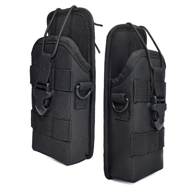 Versatile Molle Radio Pouch Housing Walkie Talkie Holder Case Bag for Motorola Midland President Cobra Uniden Handheld CB Radio