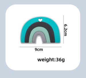 Jouets d'apprentissage et <span class=keywords><strong>de</strong></span> dentition pour bébés, bâtonnets <span class=keywords><strong>de</strong></span> dentition en silicone arc-en-ciel <span class=keywords><strong>de</strong></span> dessin animé pour nourrissons et tout-petits - Product Image 6