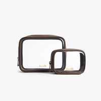 Pochette de voyage en PVC personnalisée avec logo imprimé, étanche, pour cosmétiques et maquillage, sacs de toilette personnalisés en PVC
